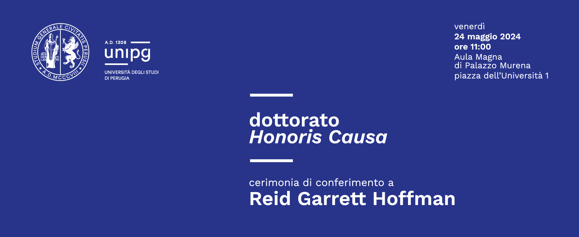 Dottorato Honoris Causa a Reid Garrett Hoffman