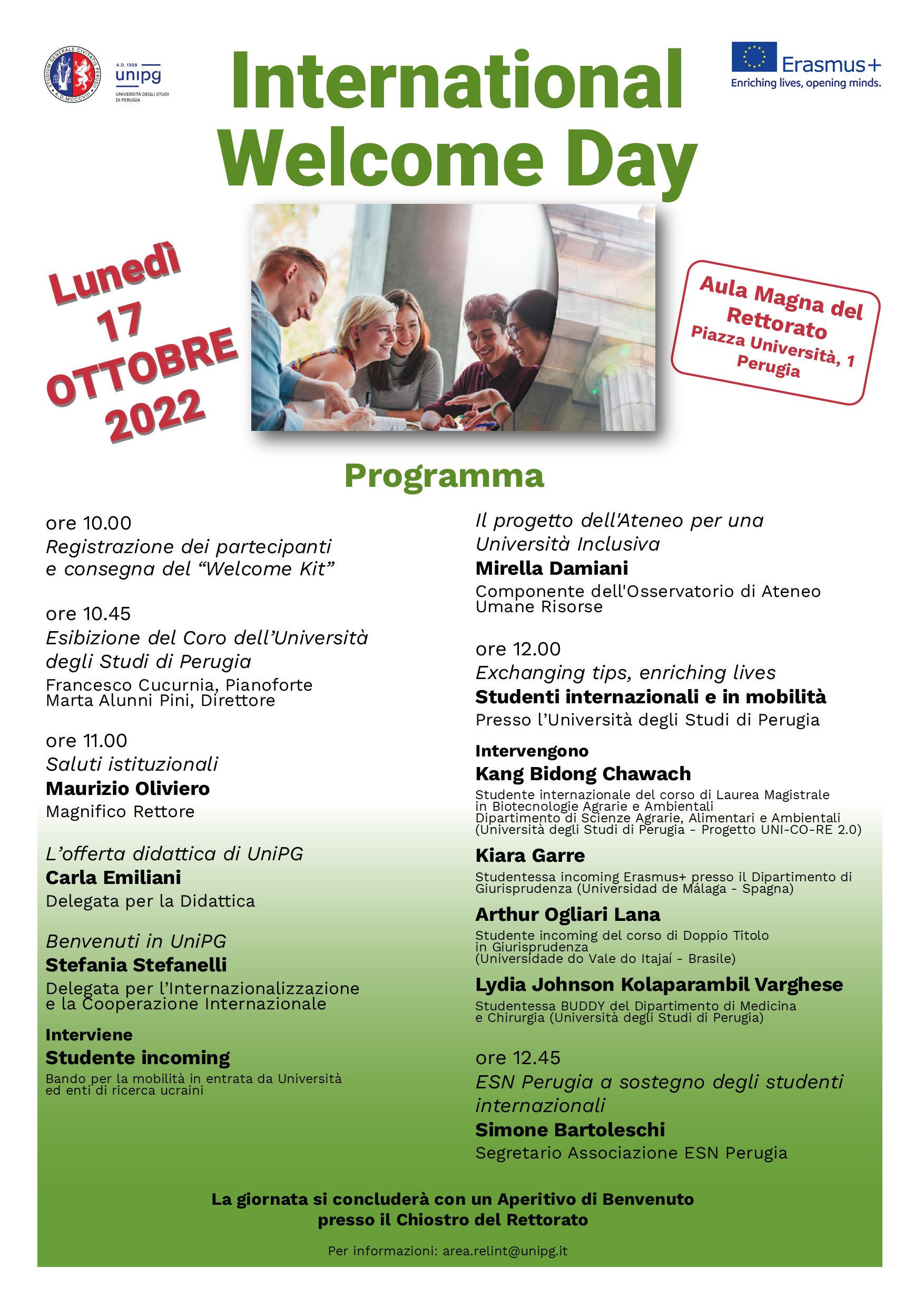 international welcome day programme 17.10.2022
