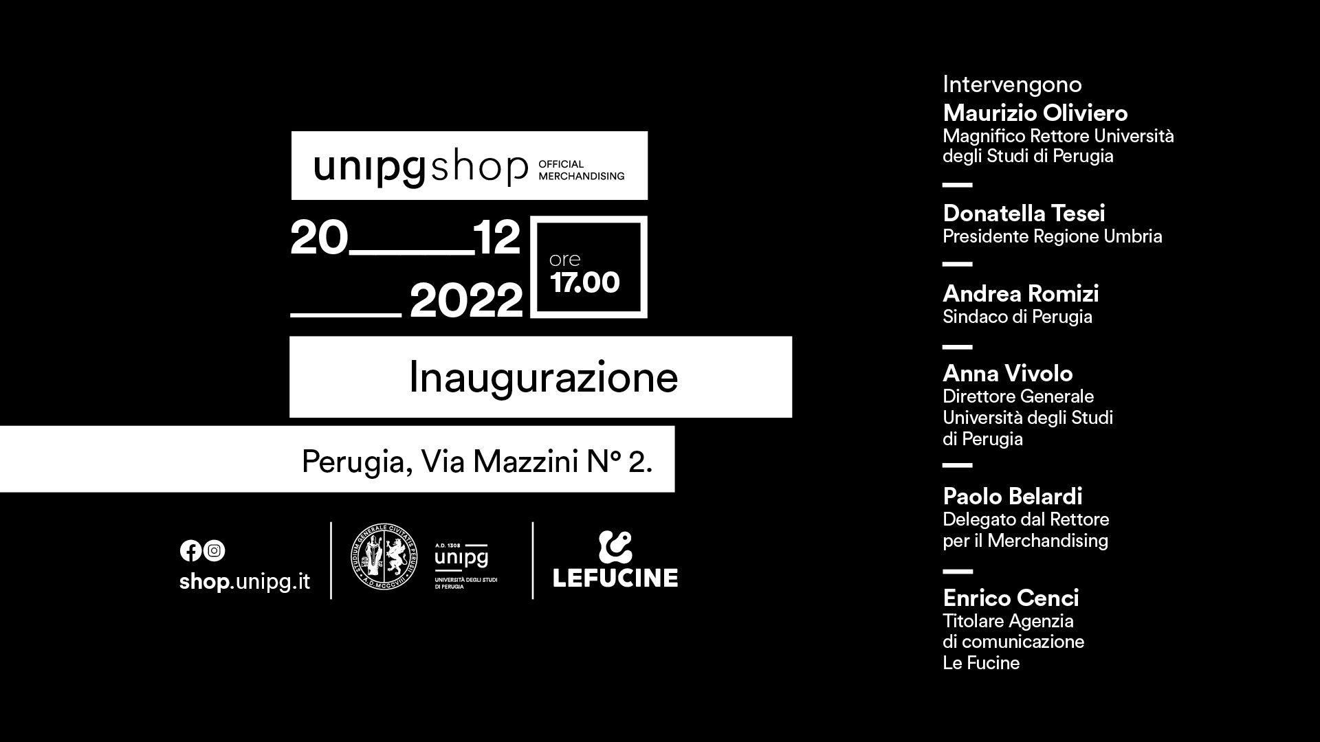unipg22 news programma inaugurazione unipg shop