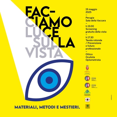 Prevenzione visiva e formazione professionale, un evento a Perugia con Comune e Corso di laurea in ottica e optometria